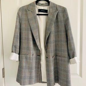 Oversized check blazer